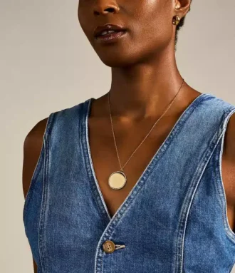 Ellis guldfarvet halskæde i rustfrit stål