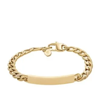 Ellis guldfarvet rustfrit stål ID-armbånd