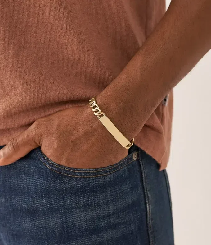 Ellis guldfarvet rustfrit stålkædearmbånd Ellis guldfarvet rustfrit stålkædearmbånd