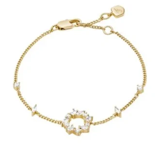 Ellis Mixed Shapes guldfarvet messingarmbånd