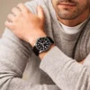 Fossil Blue GMT sort silikoneur Fossil Blue GMT sort silikoneur