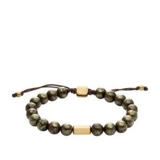 Galaxy Beads gråt armbånd med pyritperler
