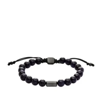 Galaxy Beads Navy armbånd med rekonstruerede sandstenperler