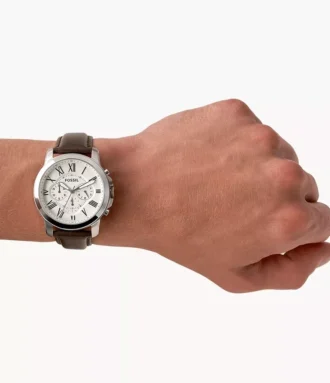 Grant Chronograph brun læderur