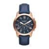 Grant Chronograph Navy læderur Grant Chronograph Navy læderur
