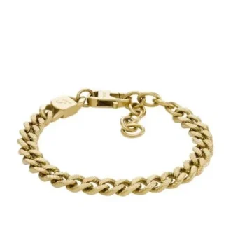 Harlow Linear Texture Chain guldfarvet rustfrit stål armbånd