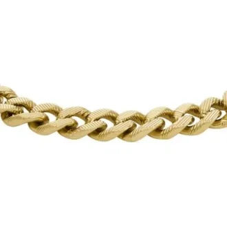 Harlow Linear Texture Chain guldfarvet rustfrit stål armbånd