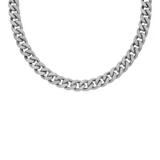 Harlow Linear Texture Chain halskæde i rustfrit stål
