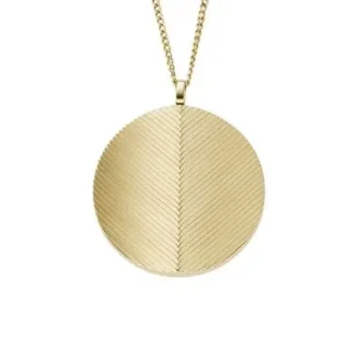 Harlow Locket Collection Halskæde med vedhæng i rustfrit stål i guldfarve