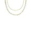 Heritage Pearl D-Link hvid ferskvandsperle faux dobbelt halskæde Heritage Pearl D-Link hvid ferskvandsperle faux dobbelt halskæde