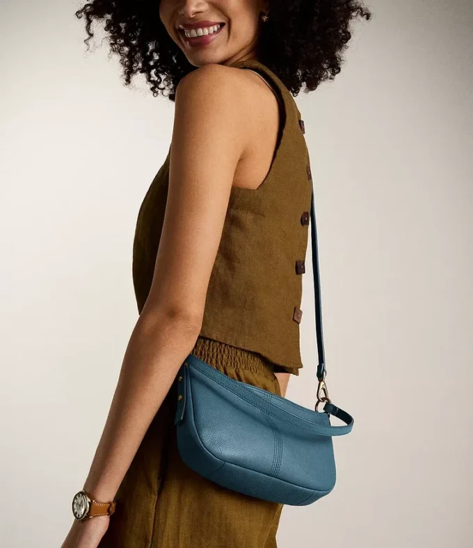 Jolie lille crossbody-taske i læder Jolie lille crossbody-taske i læder