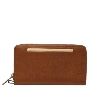 Liza læderclutch med lynlås