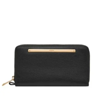 Liza læderclutch med lynlås