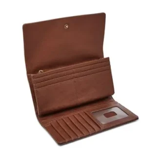 Logan læder RFID-klapclutch-tegnebog