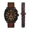 Machine Chronograph brun læderur og armbåndssæt Machine Chronograph brun læderur og armbåndssæt