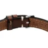 Machine Robust armbånd i rustfrit stål og brun polstret læderrem Machine Robust armbånd i rustfrit stål og brun polstret læderrem