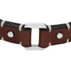 Machine Robust armbånd i rustfrit stål og brunt læder Machine Robust armbånd i rustfrit stål og brunt læder
