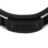 Machine Robust armbånd i rustfrit stål og sort polstret læderrem Machine Robust armbånd i rustfrit stål og sort polstret læderrem