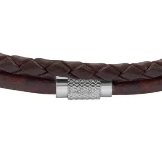 maskinridset tekstur brun laederarmbnd med flere trde 2 330x330 - Maskinridset tekstur Brun l&aelig;derarmb&aring;nd med flere tr&aring;de