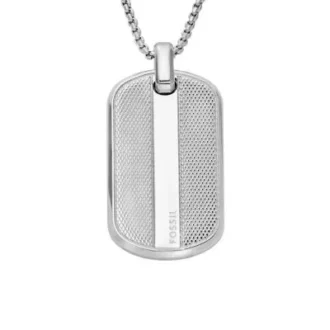 Maskinridset tekstur Rustfrit stål Dog Tag halskæde