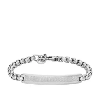 Maskinridset tekstur Rustfrit stål ID-armbånd