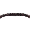 Maskinriflet læder og rustfrit stål armbånd Maskinriflet læder og rustfrit stål armbånd