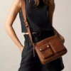 Maysen læder crossbody taske