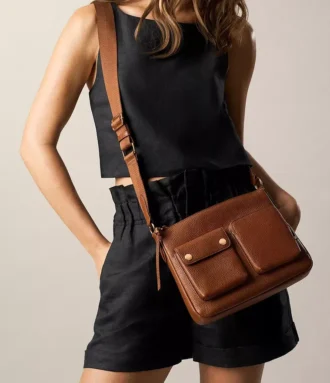 Maysen læder crossbody taske