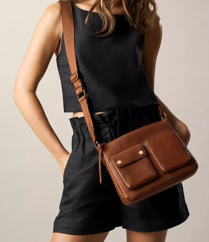 Maysen læder crossbody taske