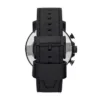 Nate Chronograph sort læderur