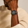 Neutra Chronograph Amber læderur