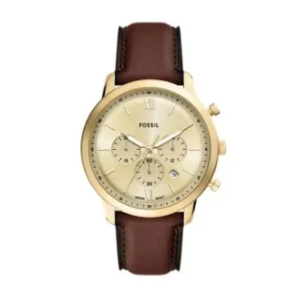 Neutra Chronograph brun læderur