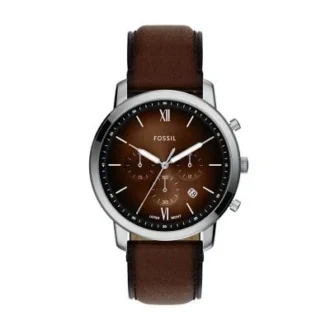 Neutra Chronograph brun læderur