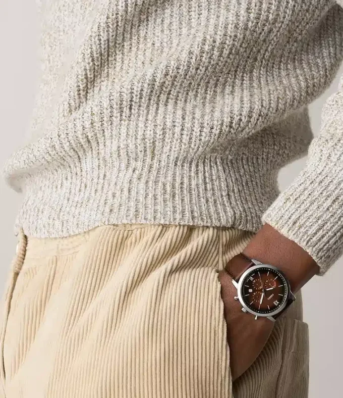 Neutra Chronograph brun læderur Neutra Chronograph brun læderur