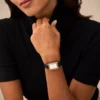 Raquel tre-hånds dato sort LiteHide™ læderur Raquel tre-hånds dato sort LiteHide™ læderur