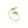 Sutton Pavé Butterfly guldfarvet rustfrit stål stabelring Sutton Pavé Butterfly guldfarvet rustfrit stål stabelring